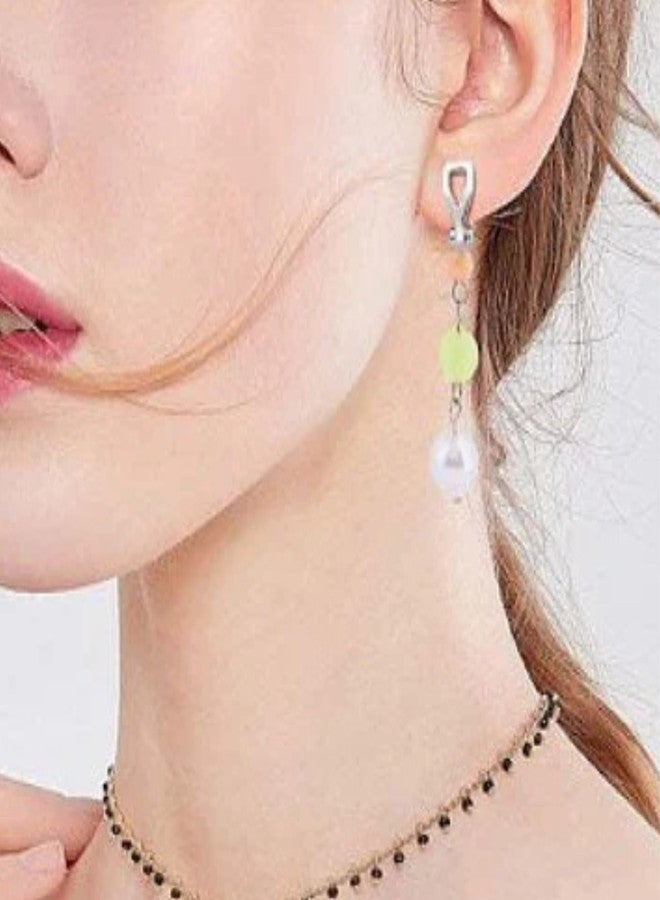 ST logo Clip-on Earring Findings with Loop Earring Setting Components Non Pierced Earring Jewellery Making Supplies DIY Art & Craft (10 +10 Pcs Golden & Silver) - Image 5